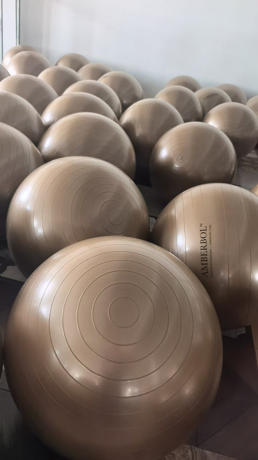 AMBERBOL™ | Premium 65cm Ergonomic Gymnastics, Yoga & Posture Ball (Matte Gold)