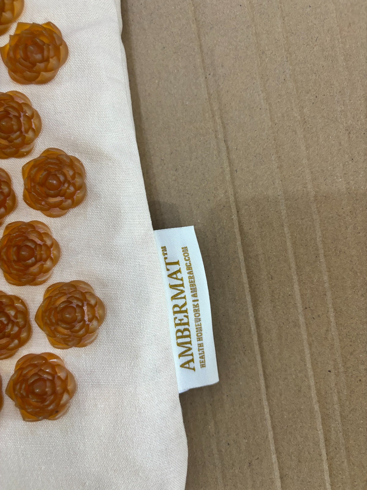 AMBERMAT™ +MINI™ | Premium Eco-Luxury Acupressure Mat with Coconut Fiber & Dark Cognac Amber Spikes