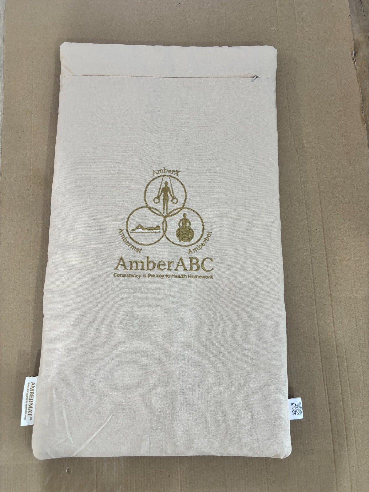 AMBERMAT™ | Premium Eco-Luxury Acupressure Mat with Coconut Fiber &amp; Dark Cognac Amber Spikes